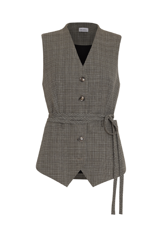 Pc Moux Wool Vest Olive - Gris