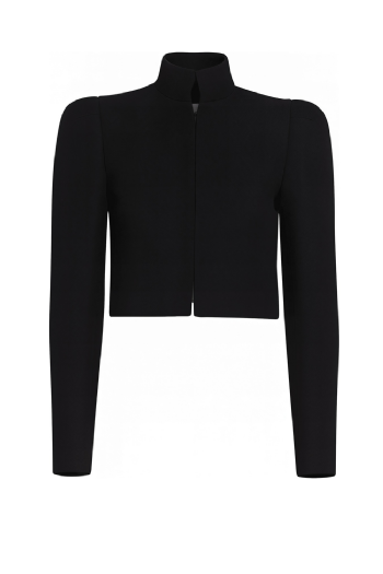 Miriami Double-Brasted Twill Blazer Black