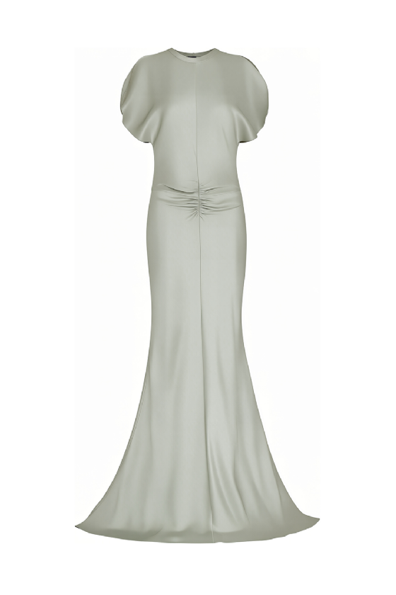 D Muri Crepe Dress Warm Silver