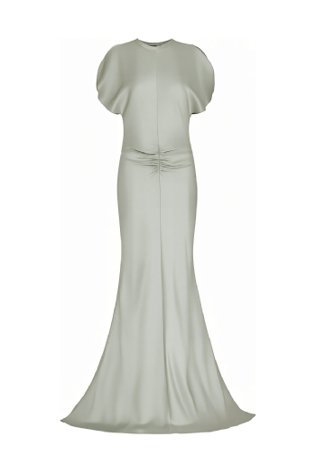 D Muri Crepe Dress Warm Silver