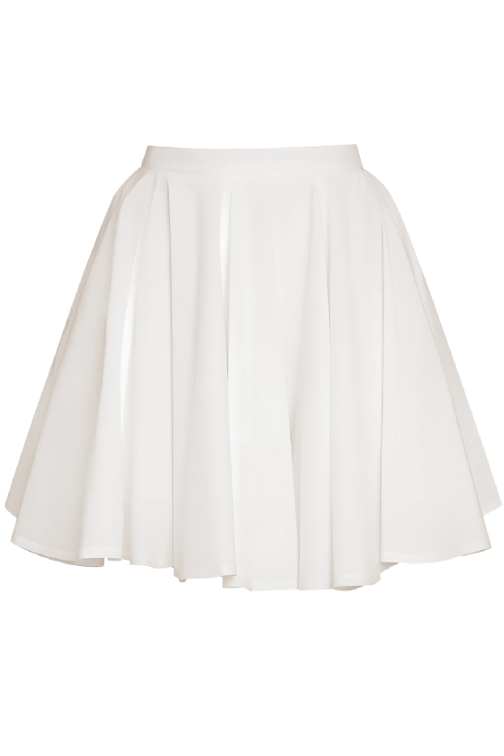 Marta Tricoline Skirt Off White