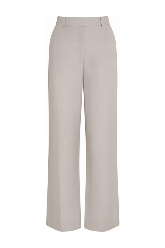 L Mup Crepe Trousers Melange Etoupe
