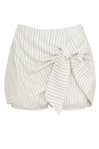  Moyro Silk Shorts Off White - Gray