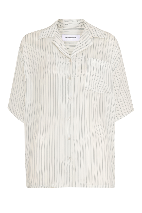 Cdc M Mirela Silk Shirt  Off White - Gray