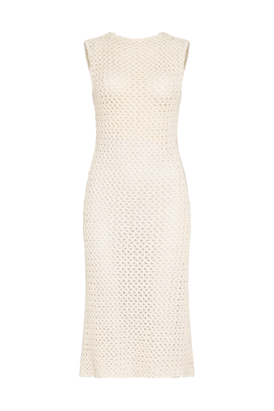 Marian Knit Dress Off White