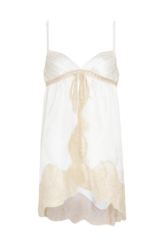 Lyves Satin Tank Top Off White