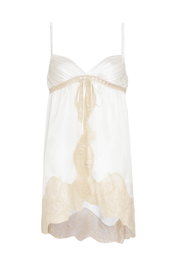 Lyves Satin Tank Top Off White