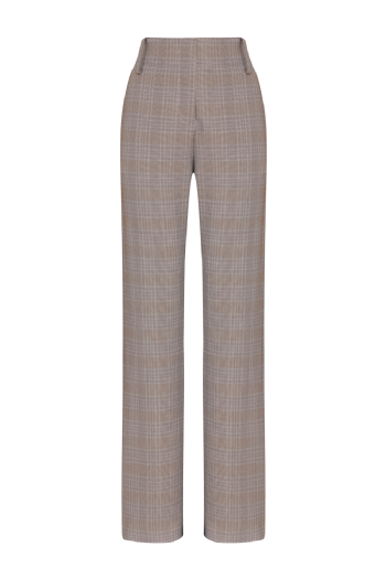 Linat Wool Trousers Funghi