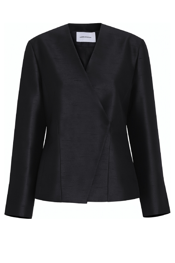 Marga Shantung Blazer Black