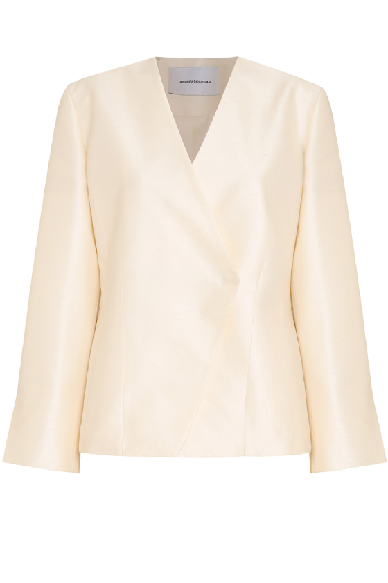 Marga Shantung Blazer Off White