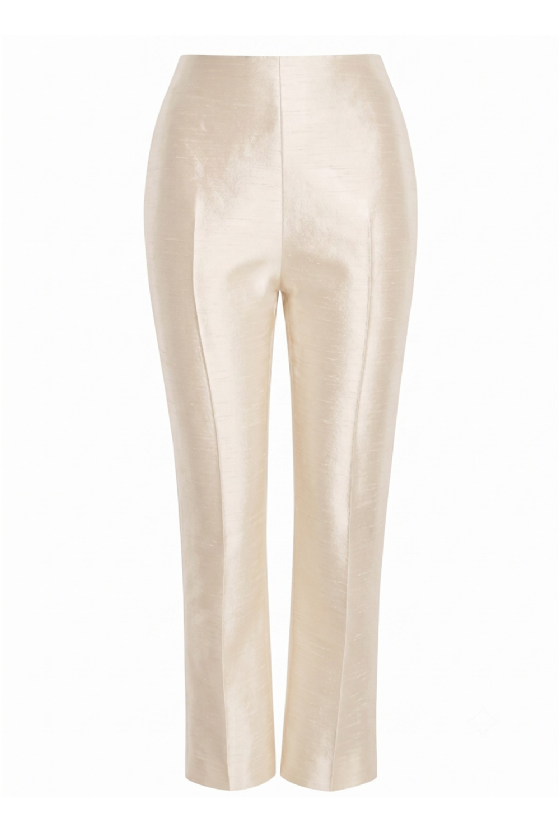 Mitla Shantung Trousers Off White