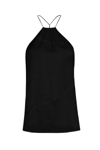Minnie Silk Satin Blouse Black