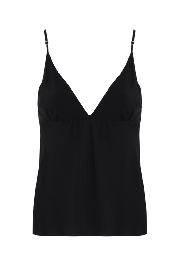 Cdg Milulu Silk Tank Top Black