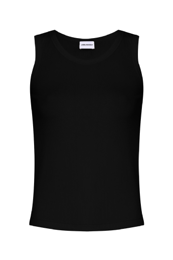 Mene Ribbed Knit Tank Top Black