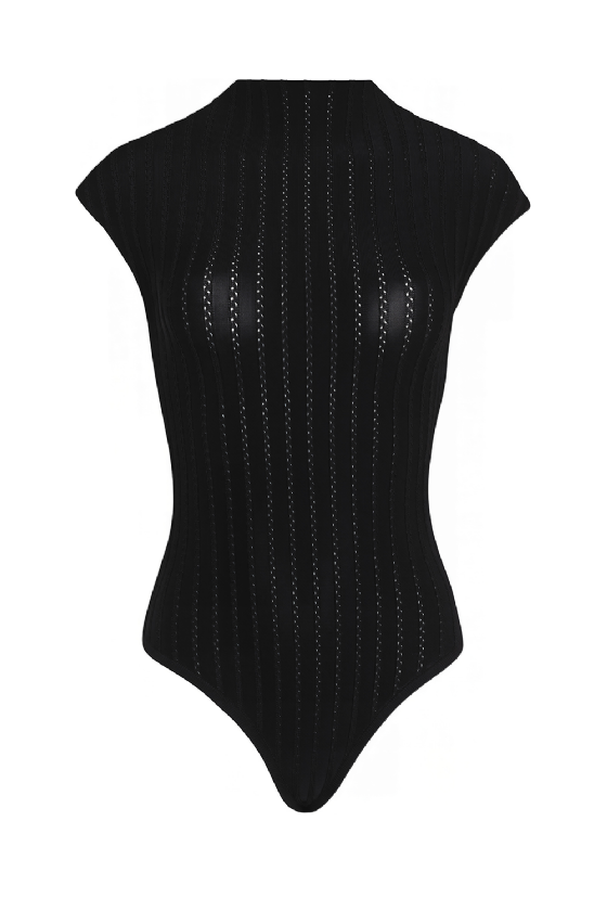 Milvi Knit Bodysuit Black