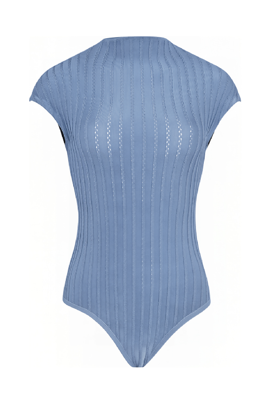 Milvi Knit Bodysuit Light Blue
