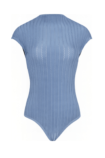 Milvi Knit Bodysuit Light Blue
