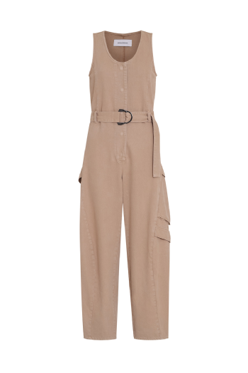 Mei Twill Jumpsuit Etoupe