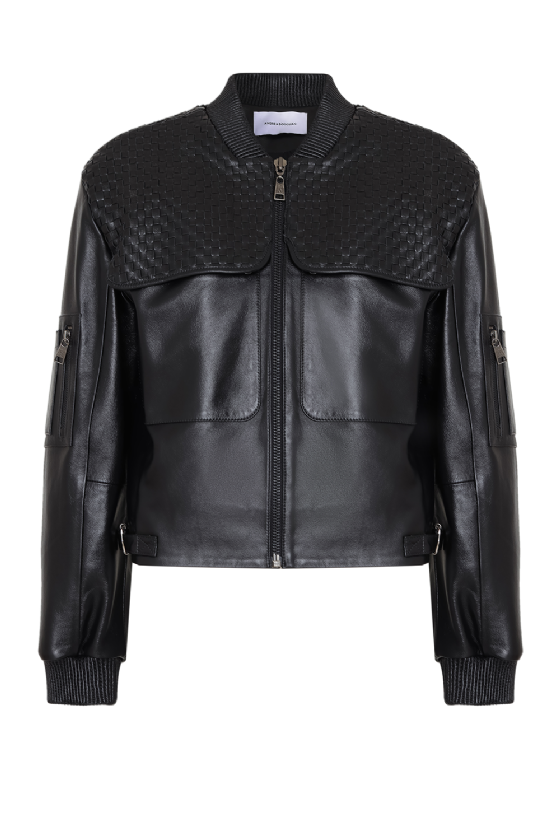 T Michiko Leather Jacket Black