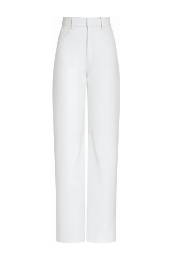 Moepala Leather Trousers White