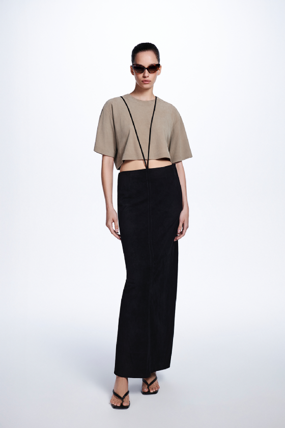 Manet Suede Skirt Black