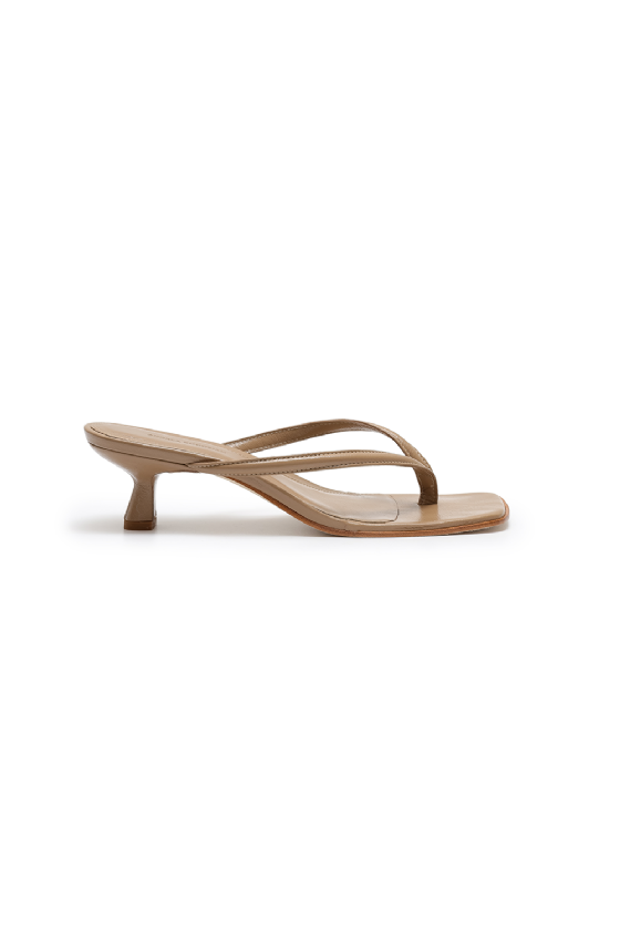 Marsy Leather Sandal Taupe
