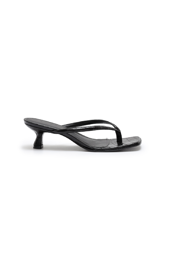 Marsy Leather Sandal Black