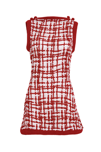 Mizi Crochet Tank Top Rouge-Off White