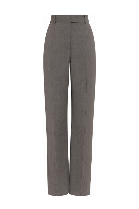 Mena Wool Trousers Coal Brown