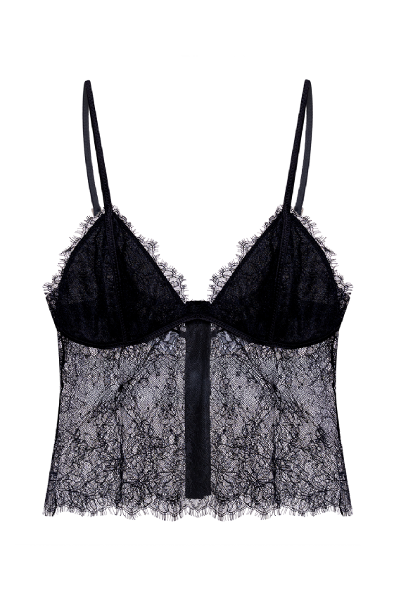 Mancessa Lace Top Black