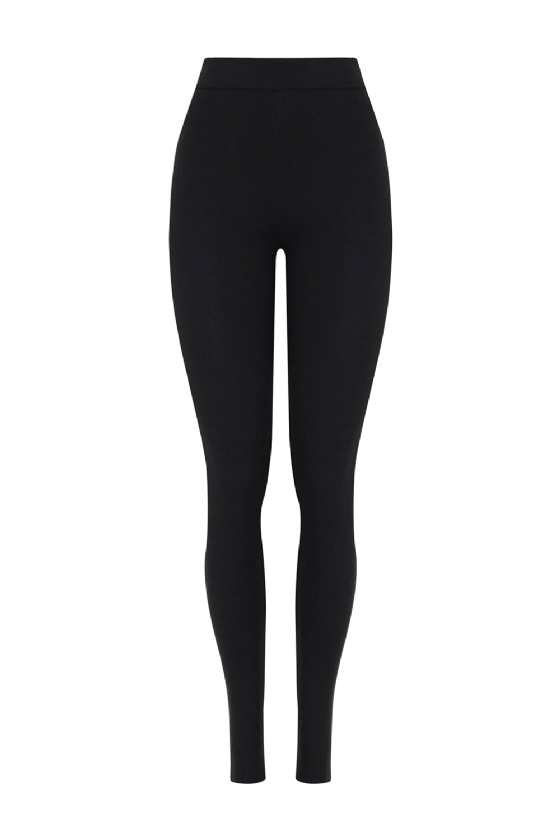 Luby Knitted Leggings Black