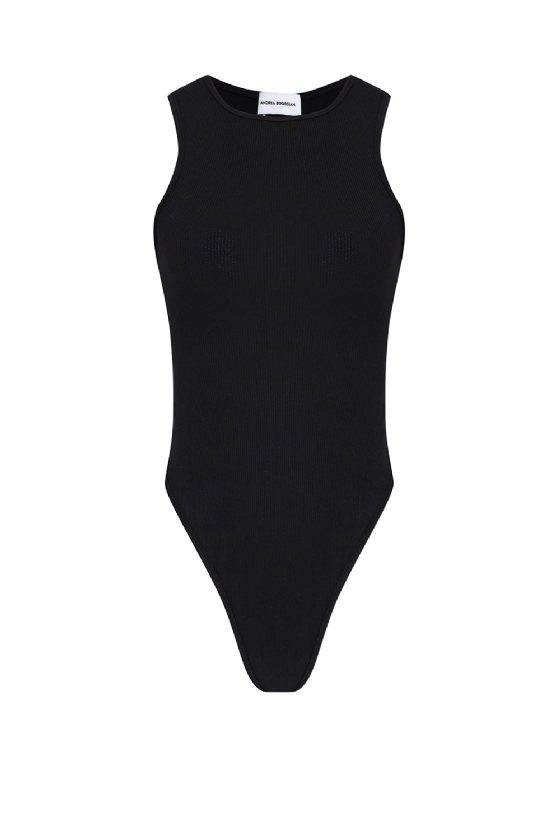 Jend Knit Bodysuit Black