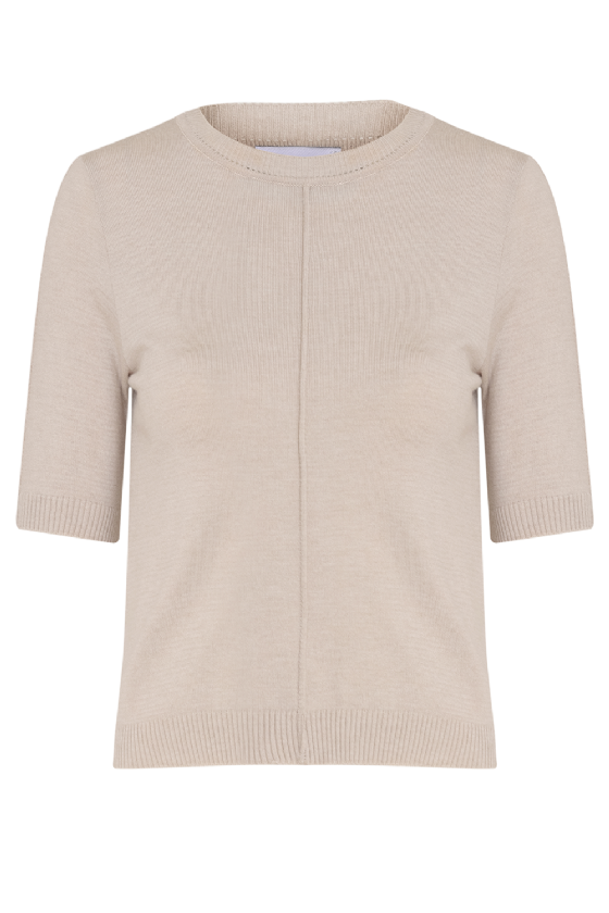 Majin Knit Top Melange Etoupe