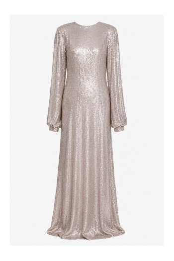 Jured Sequined Dress Beige - Silver