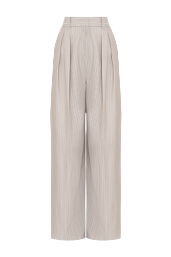 Lier Wool Trousers Taupe Gris