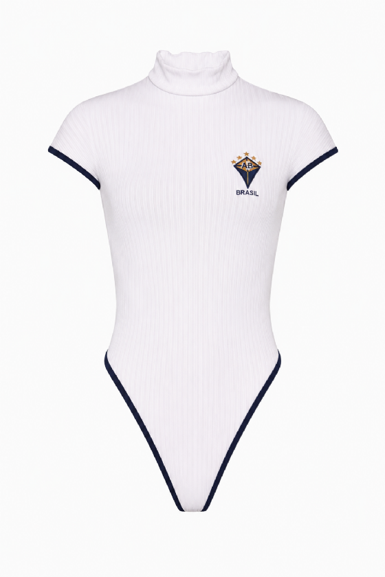 Body Mesh Rib P Brazil White-Green