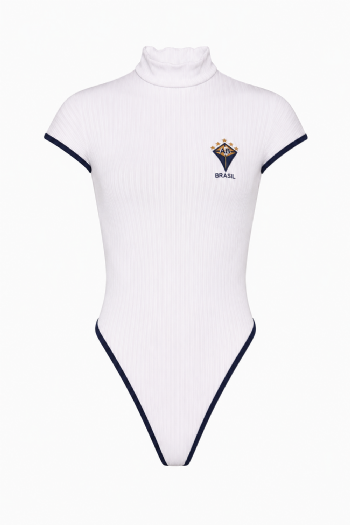 Body Mesh Rib P Brazil White-Green