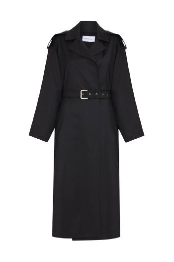 Lilib Wool Trench Coat Black
