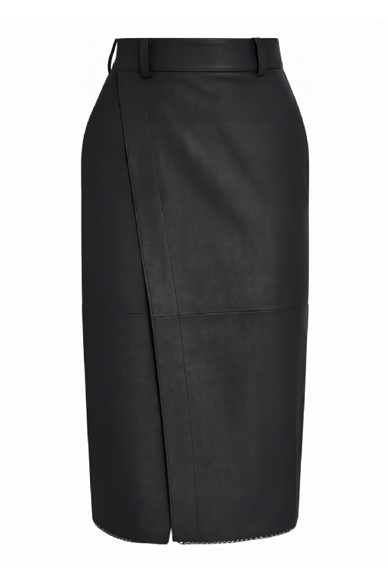 Monaliz Leather Skirt Black