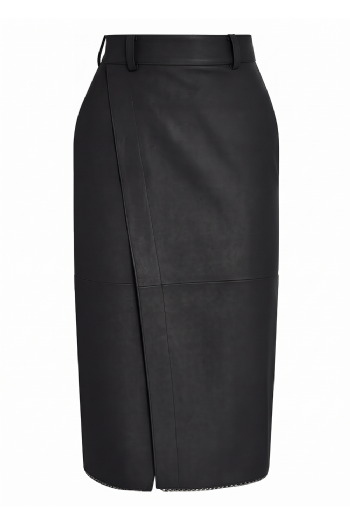 Monaliz Leather Skirt Black