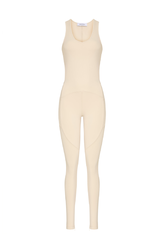 Misne Knit Sp Jumpsuit Light Sand