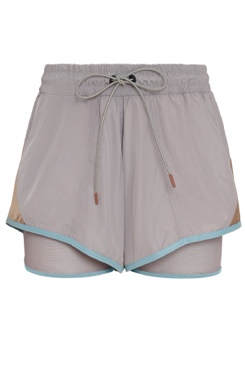 Minnity Tech Shorts Light Sepia-Light Grey