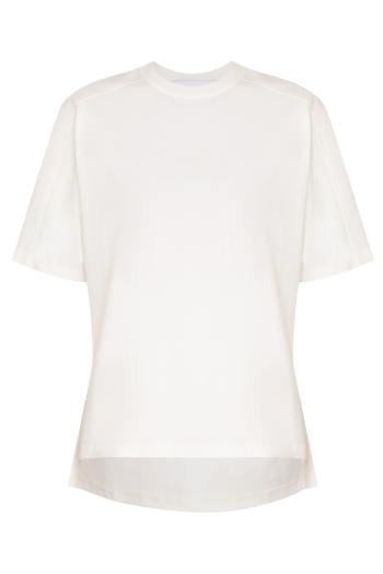 R Mera Knit T-Shirt Off White