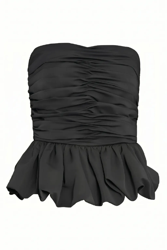 Miski Taffeta Top Black