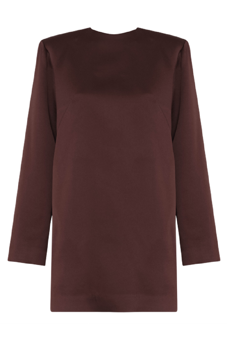 Moon Crepe Dress Brown B