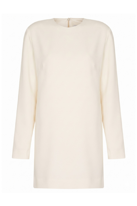 Moon Crepe Dress Off White