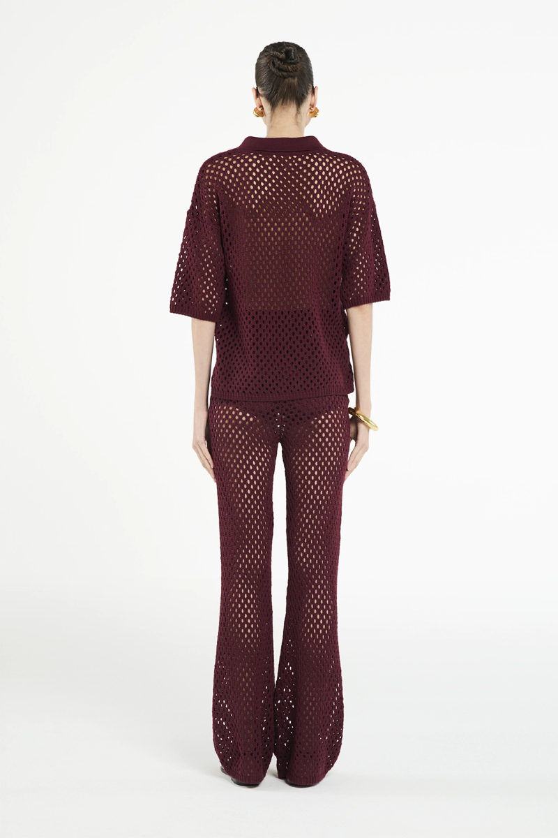 Goyali Knit Blouse I Dark Berry
