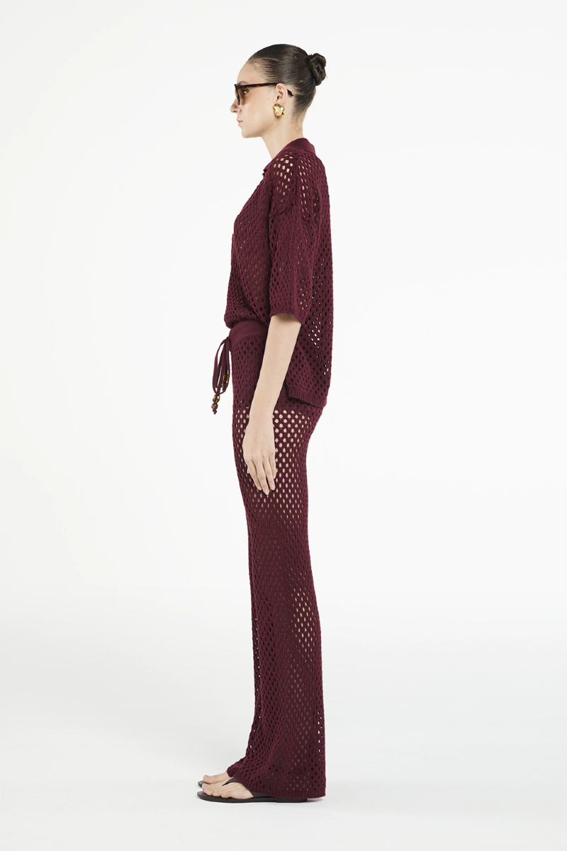 Goyali Knit Blouse I Dark Berry