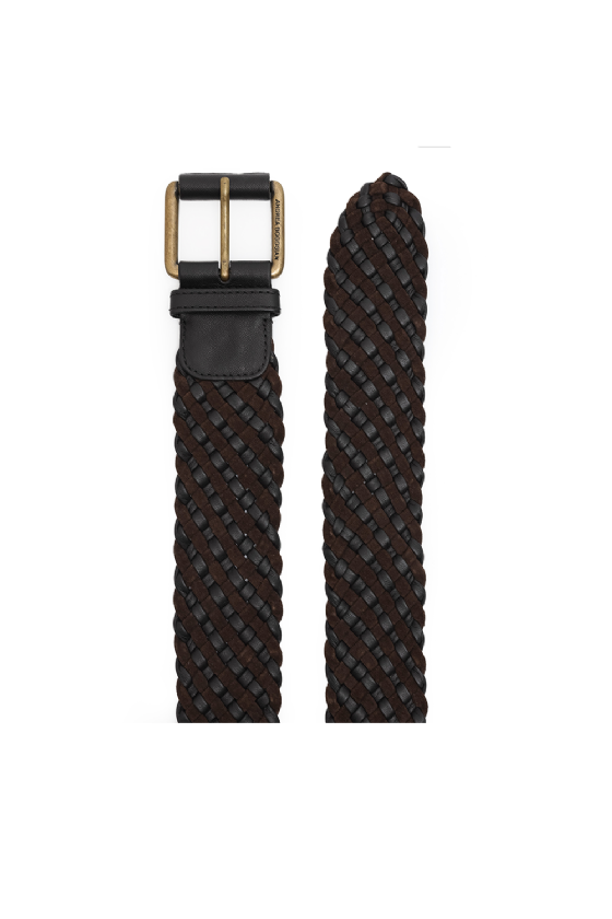 Letru Leather Belt Black - Deep Brown
