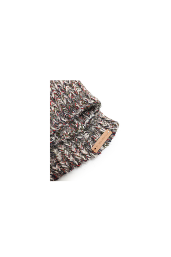 Levaer Knitted Collar Gris-Wine